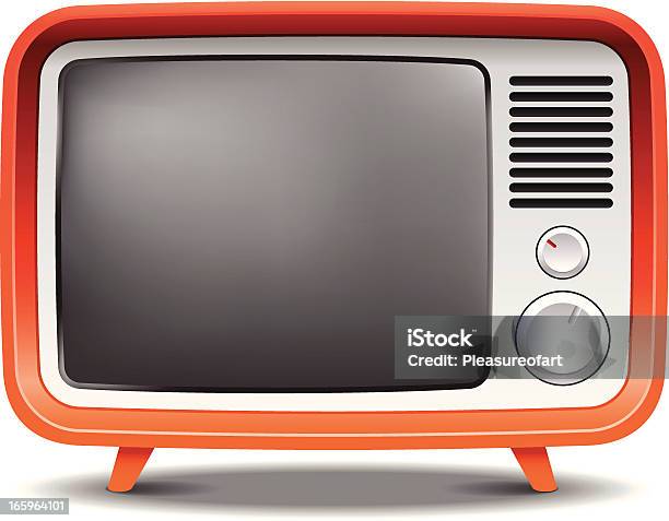 Ilustración de Old Moda Retro De Televisión y más Vectores Libres de Derechos de Televisión - Televisión, Industria televisiva, Retro