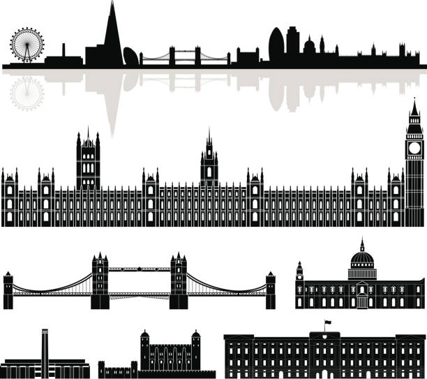 ロンドンの街並み - the shard london england architecture travel destinations点のイラスト素材／クリップアート素材／マンガ素材／アイコン素材