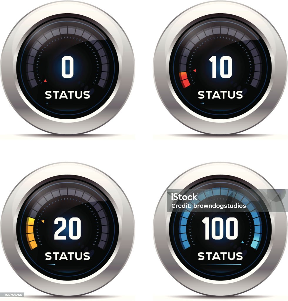 Status Barometer Status Dashboard Numerical Stock Illustration - Download Image Now ...