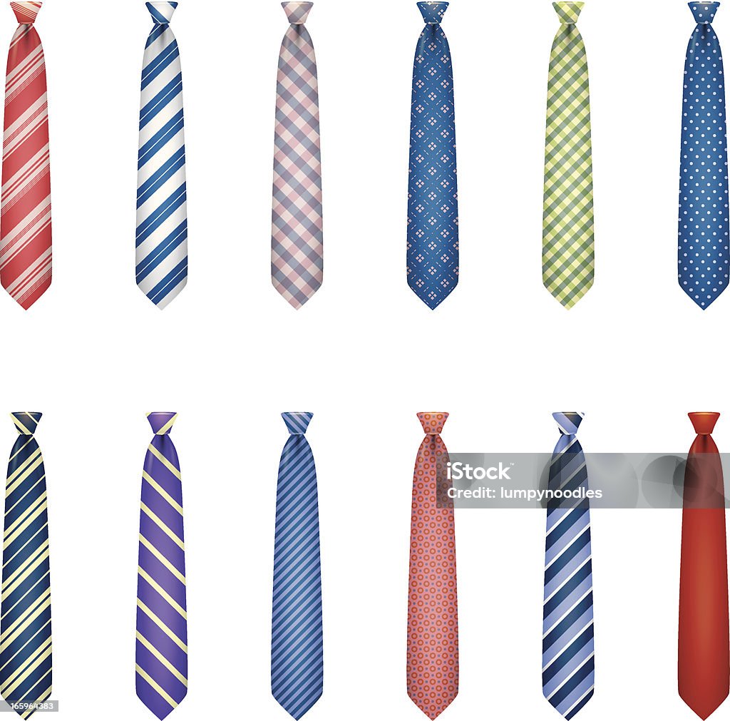 Set of ties with colorful prints http://www.cumulocreative.com/istock/File Types.jpg Necktie stock vector