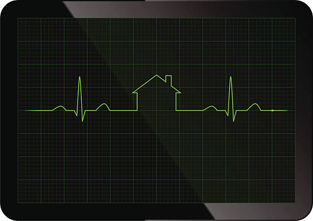 Mortgage Ecg Stock Illustration - Download Image Now - Electrocardiography,  House, Listening to Heartbeat - iStock