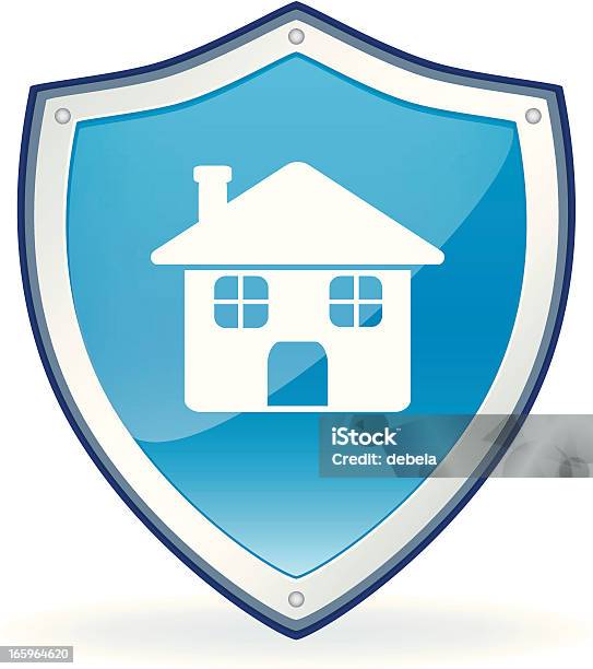 Sicherheit Houseshield Stock Vektor Art und mehr Bilder von Blau - Blau, Eigenheim, Freisteller – Neutraler Hintergrund