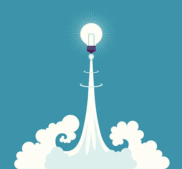 Vector illustration of Launch Idea