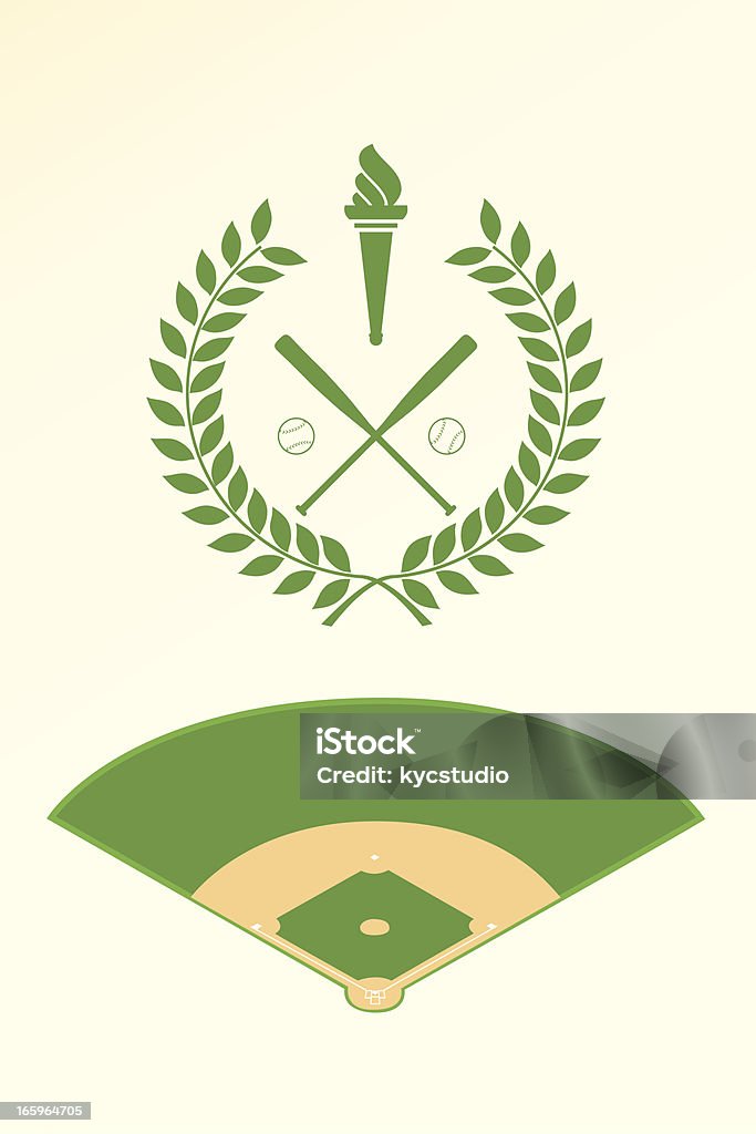 poster e emblema de beisebol - Royalty-free Atividade Recreativa arte vetorial