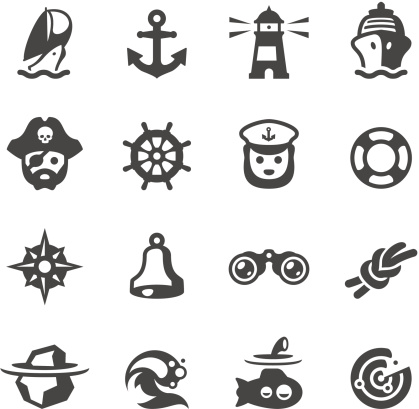 Mobico collection - Nautical Vessel and Equipment icons.