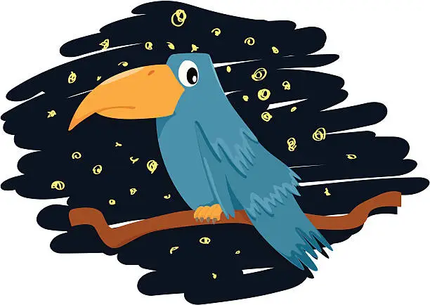 Vector illustration of Blue bird