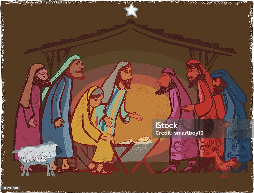 Natale Natività - arte vettoriale royalty-free di Natività