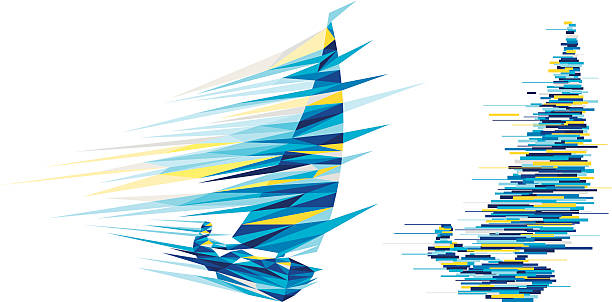 sailboat vector art illustration