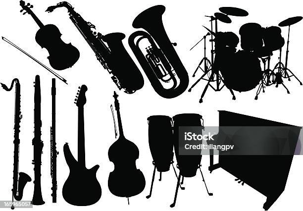 音楽の銘柄 - 楽器のベクターアート素材や画像を多数ご用意 - 楽器, シルエット, 太鼓