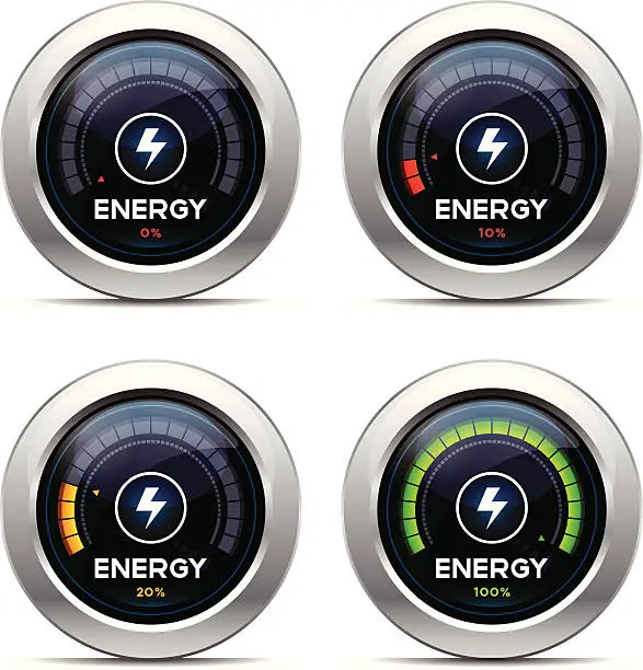 Vector illustration of Energy Dashboard