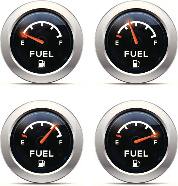 Vector illustration of Fuel Dashboard