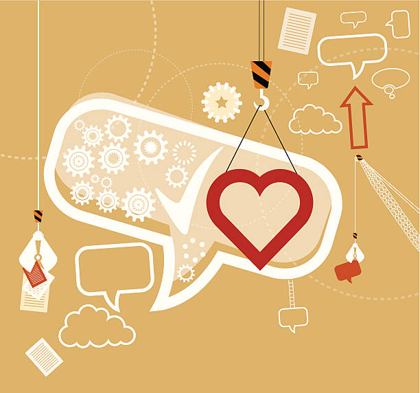 soziale gemeinschaft aufzubauen - love teamwork cooperation machine stock-grafiken, -clipart, -cartoons und -symbole