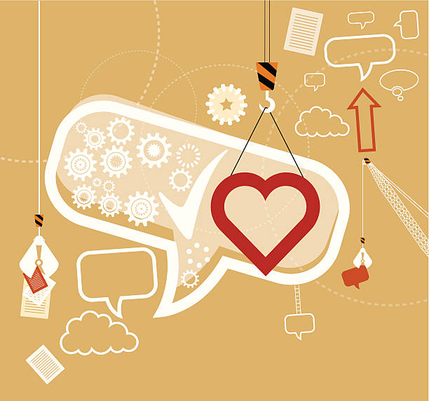 ilustrações de stock, clip art, desenhos animados e ícones de comunidade social para a construção - love teamwork cooperation machine
