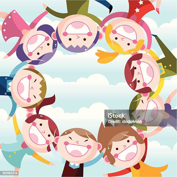 Happy Kids Stock Illustration - Download Image Now - Child, Summer Camp, Motion