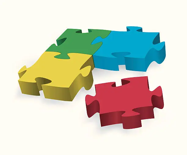 Vector illustration of Vector Jigsaw puzzle