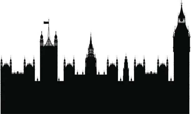 Vector illustration of Big Ben and the Houses of Parliament