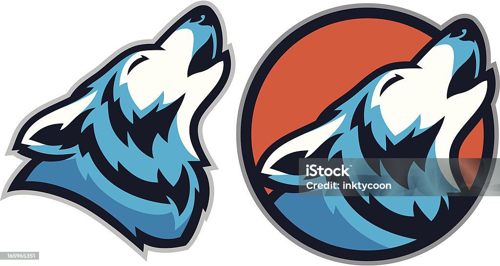 Coyote Wolf Mascot pack This Coyote mascot or Wolf Mascot pack is great for any school or sport based design.  Wolf stock vector