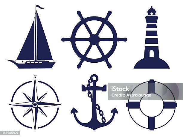 Sailing Symbols Stock Illustration - Download Image Now - Nautical Vessel, Icon Symbol, Sailboat