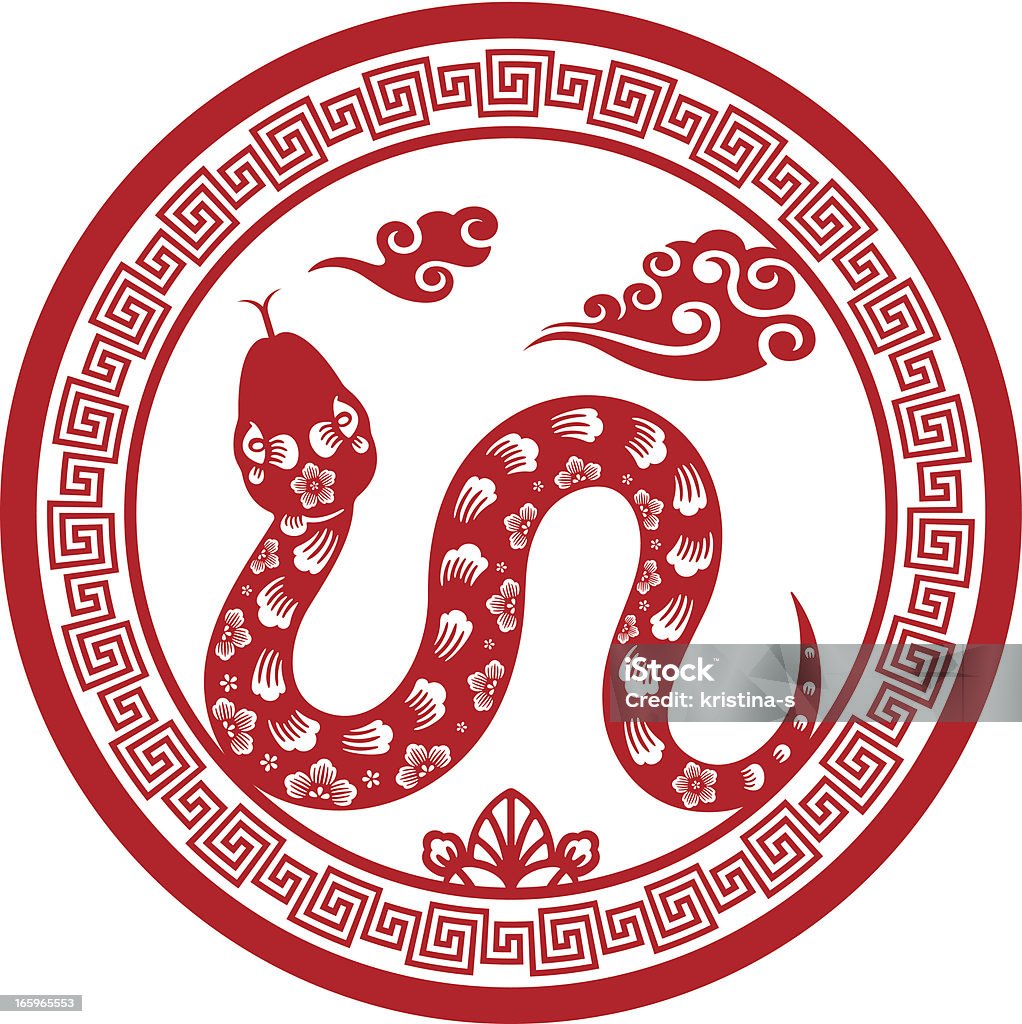 Papercut Chinese Zodiac sign - Snake Papercut Chinese Zodiac sign - Snake. 2013 stock vector