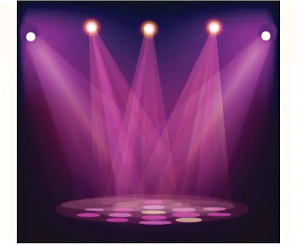 Vector illustration of Stage lights