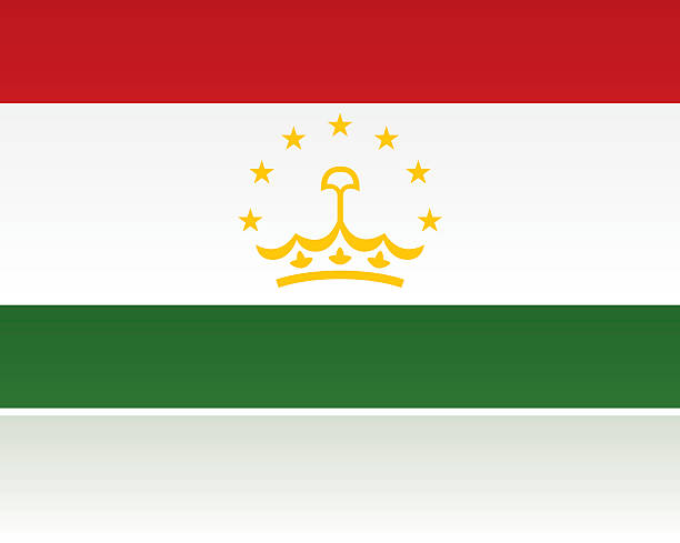 illustrations, cliparts, dessins animés et icônes de tadjikistan drapeau de pays, l'asie centrale, au moyen-orient - tajik flag