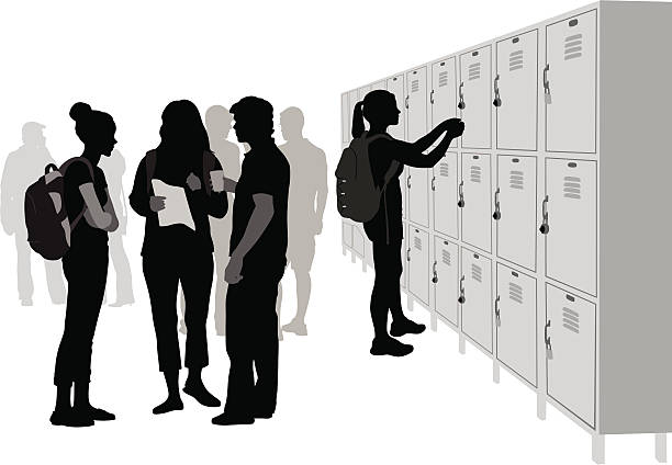 bildbanksillustrationer, clip art samt tecknat material och ikoner med concerns vector silhouette - gymnasieelev