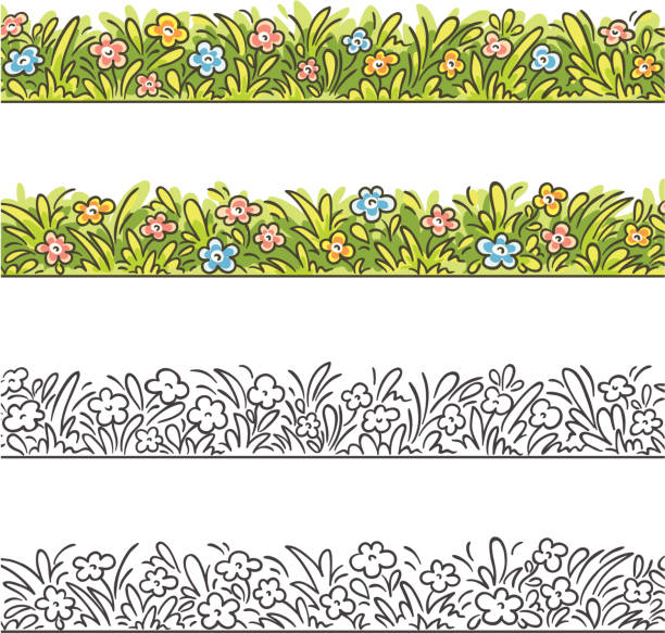 трава кадр - top and bottom stock illustrations