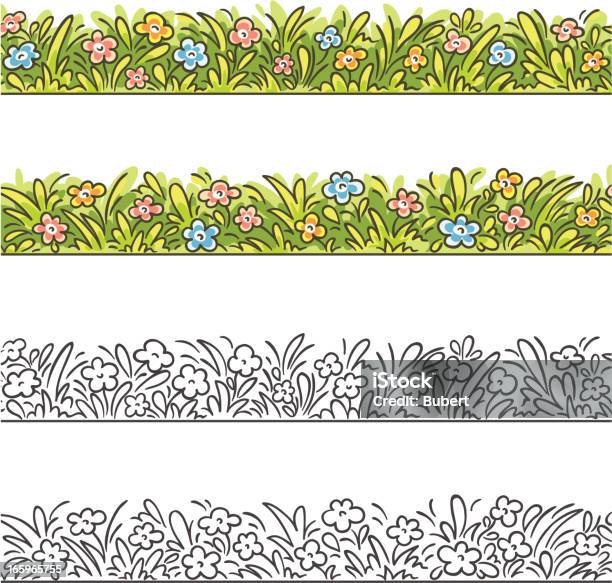 Grass Frame Stock Illustration - Download Image Now - Grass, Flower, Single Line