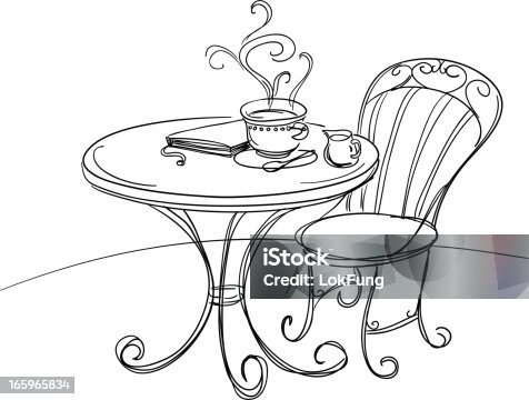 istock Happy tea time illustration 165965834