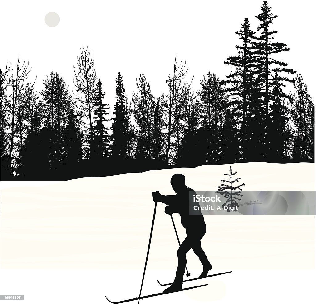 Athletic - Grafika wektorowa royalty-free (Biegi narciarskie)