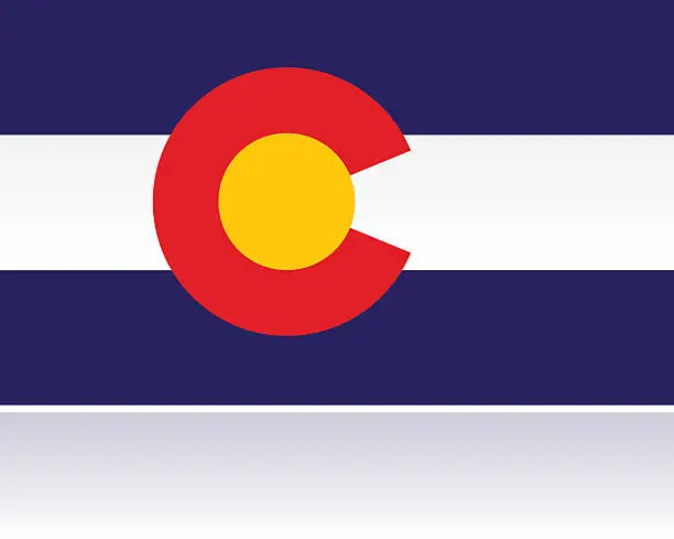 Vector illustration of US State Flag: Colorado