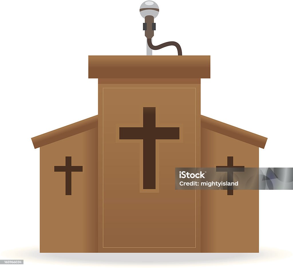 Pulpit Illustration of a Pulpit. Front View stock vector