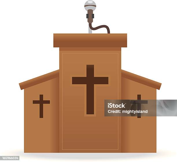 Pulpit Stock Illustration - Download Image Now - Front View, Microphone, Concepts