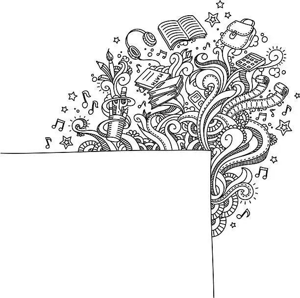 Vector illustration of School Doodle