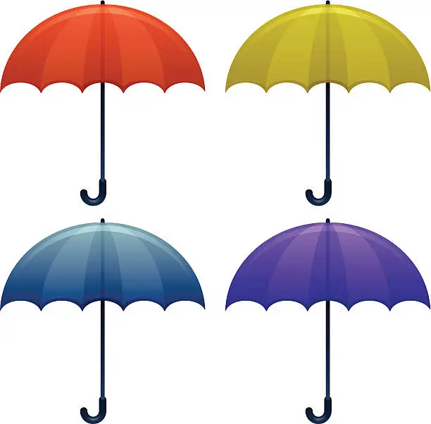 Vector illustration of Umbrellas