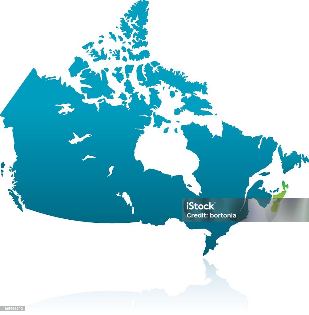 Província canadenses: Nova Scotia - Vetor de Azul royalty-free
