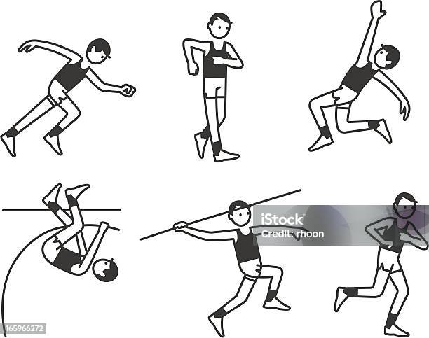 Athletics Men Stock Illustration - Download Image Now - Power Walking, Racewalking, Adult