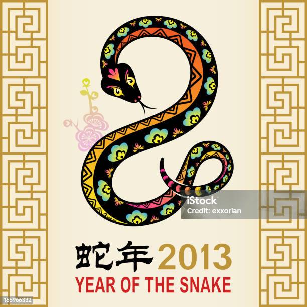 Year Of The Snake Stock Illustration - Download Image Now - Snake, 2013, Animal