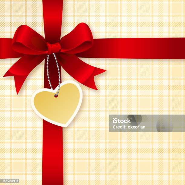 Valentines Gift With Card Stock Illustration - Download Image Now - Anniversary, Celebration, Copy Space