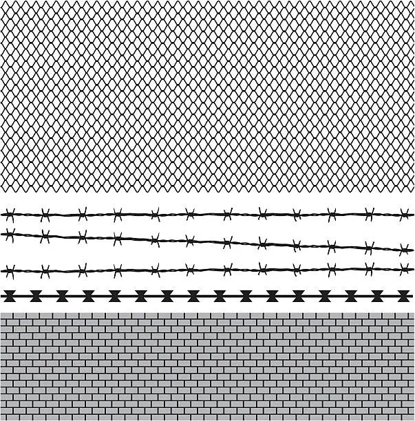 Vector illustration of Barbed Wire