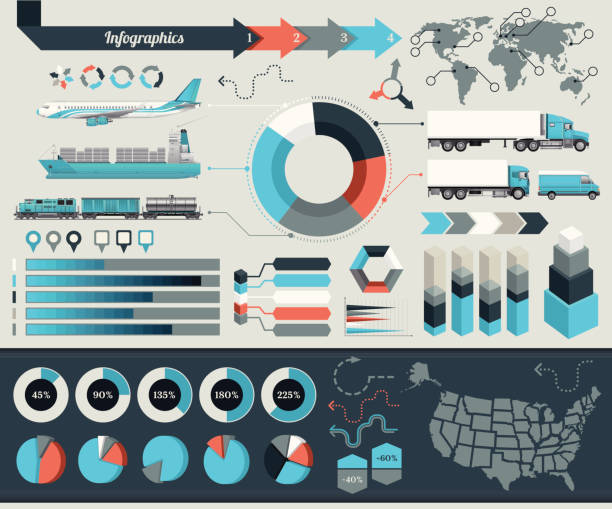 Infographic Elements Reference file for map is: http://www.lib.utexas.edu/maps/world_maps/time_zones_ref_2008.pdf double arrow chart stock illustrations