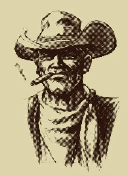 Vector illustration of Cowboy