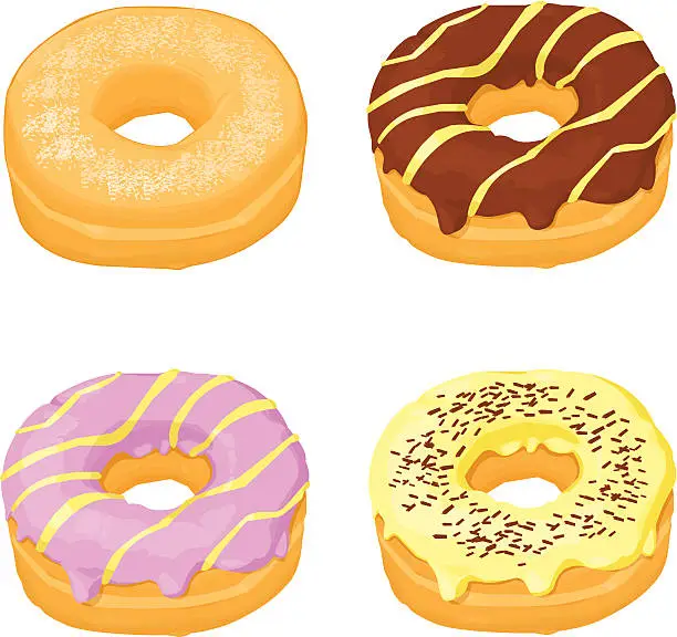 Vector illustration of Donuts