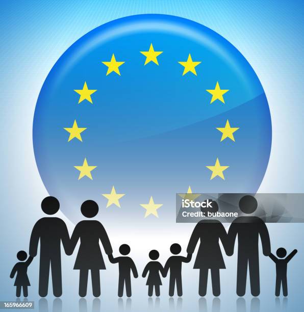 유럽 연합 부품군 컨셉입니다 스틱 그림 2세대 가족에 대한 스톡 벡터 아트 및 기타 이미지 - 2세대 가족, 가족, 개념
