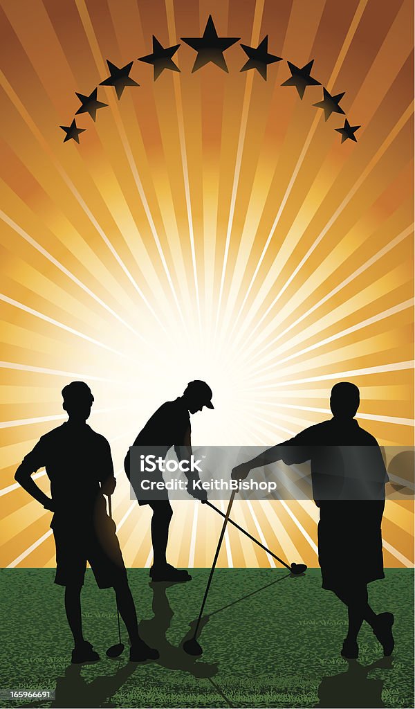 ゴルフプレー-背景 - ゴルフ選手のロイヤリティフリーベクトルアート