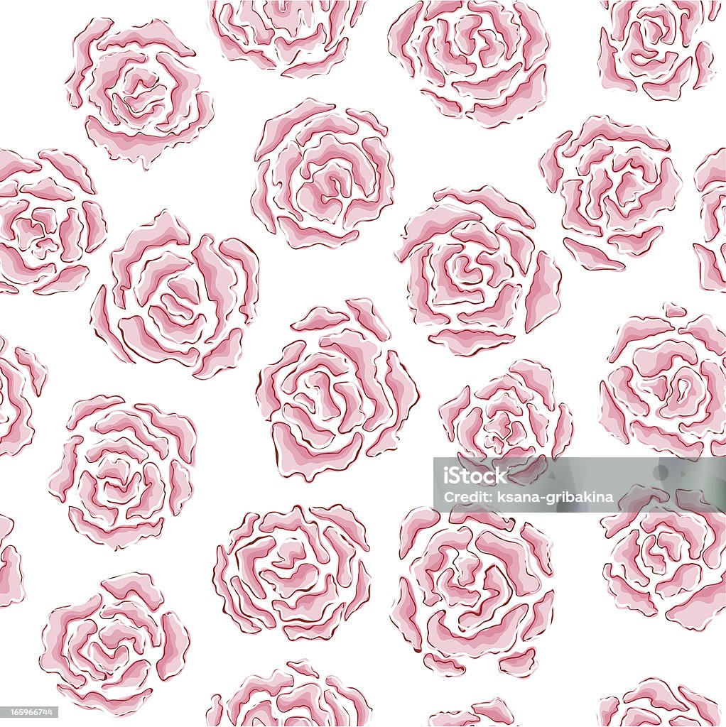 Руки drawn розовый узор (seamless) - Векторная графика Акварельная живопись роялти-фри