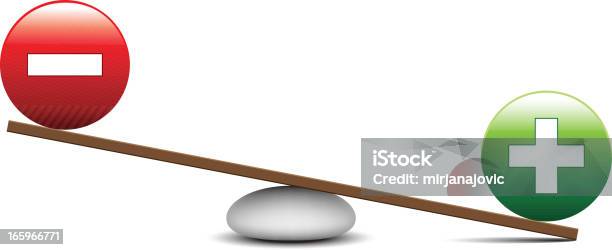 Balancing Stock Vektor Art und mehr Bilder von Waage - Gewichtsmessinstrument - Waage - Gewichtsmessinstrument, Gleichgewicht, Minus-Zeichen