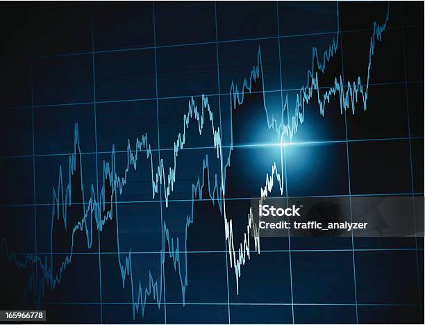 Mercato Azionario Grafico - Immagini vettoriali stock e altre immagini di Affari - Affari, Azioni e partecipazioni, Blu