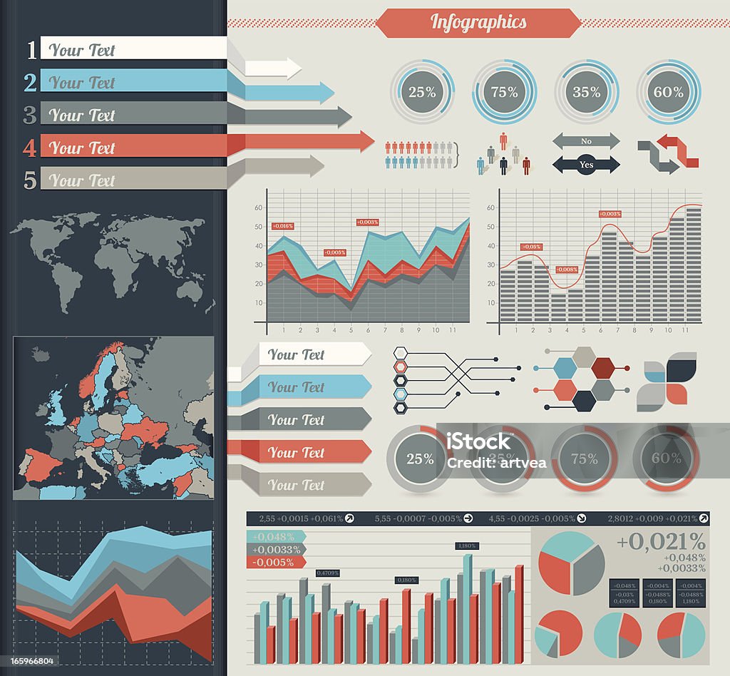 Infographics Elements World map referenced from: Infographic stock vector