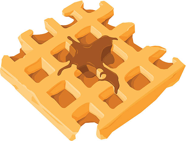 illustrations, cliparts, dessins animés et icônes de gaufre - waffle waffled belgian waffle food